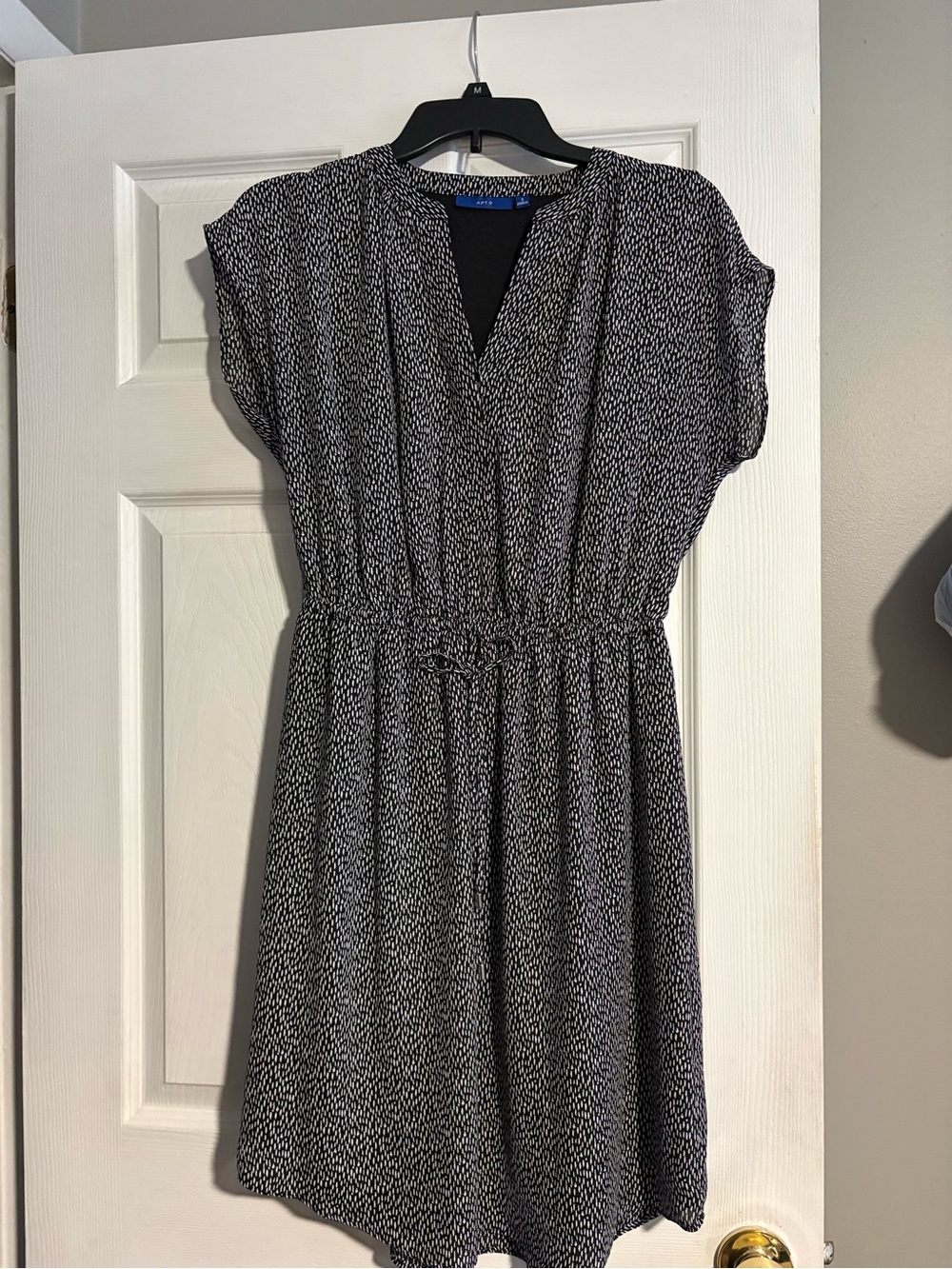 Apt. 9 Black and White Printed Midi Dress